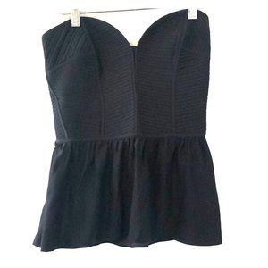 Parker corseted silk “bustier” blouse - black (L)